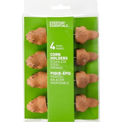 Everyday Essentials Beaver Corn on the Cob Holders 4 pack 1 ea, $6.00/1ea