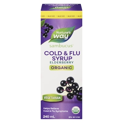 Nature's Way Cold And Flu Care Sambucus Organic 240 ml, $13.75/100ml