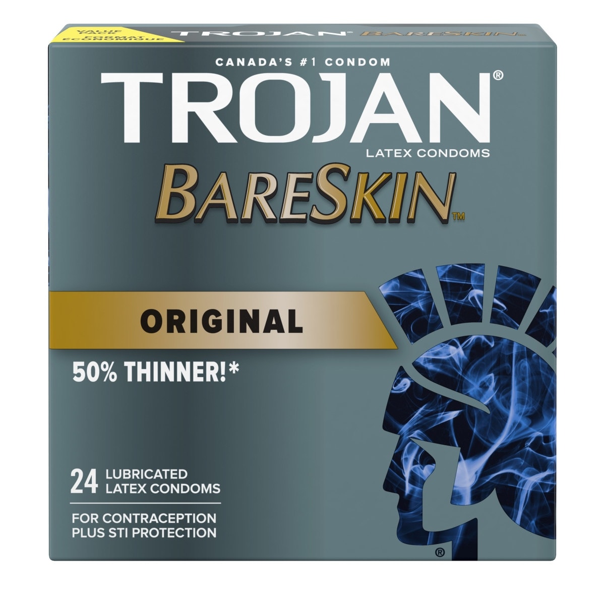 Trojan BareSkin Lubricated Condoms, Super Thin & Sensitive 24 ea, $1.04/1ea