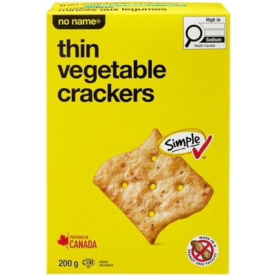 No Name Thin Vegetable Crackers 200 g, $1.65/100g