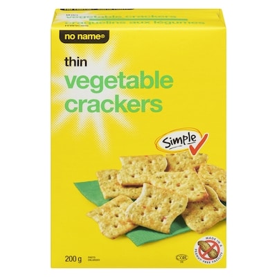 No Name Thin Vegetable Crackers 200 g, $2.00/100g