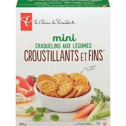 le Choix du Président Mini craquelins croustillants et fins aux légumes 200 g, 1,75 $/100g