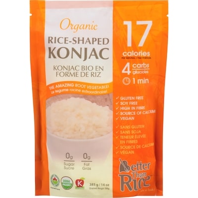 Better Than Rice Organic Konjac Rice 385 g, $1.43/100g