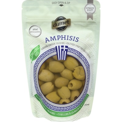 null Green Greek Olives Amphisis Organic 270 g, $2.59/100g