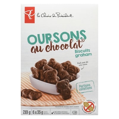Biscuits graham oursons croquants au chocolat