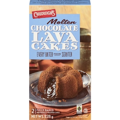 null Chocolate Lava Cakes Molten 2 Individually Wrapped Cakes 12x228.0 g, $2.54/100g