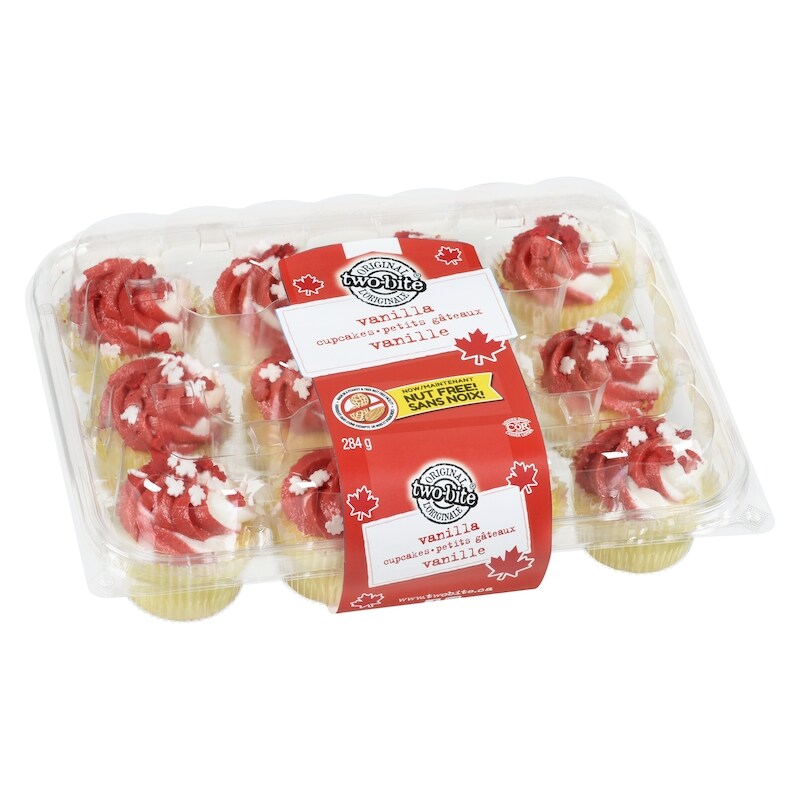 Canada Day Mini Cupcakes Vanilla, 12 Pack