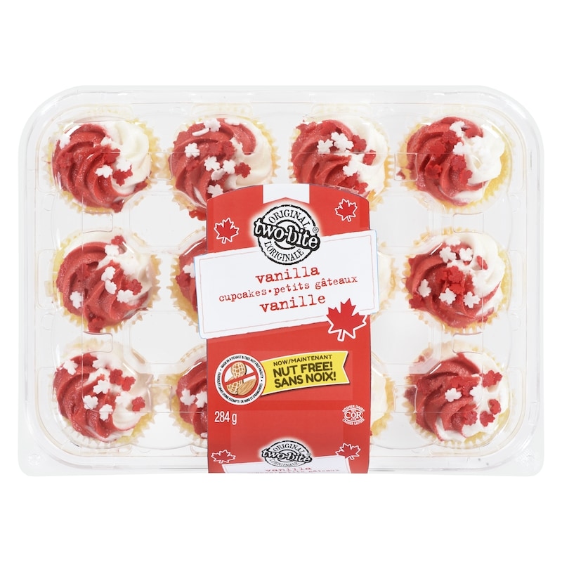 Canada Day Mini Cupcakes Vanilla, 12 Pack