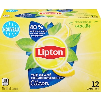 Lipton Thé glacé au citron 12x340.0 ml, 0,23 $/100ml