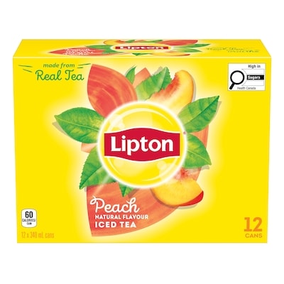 Lipton Brisk Peach Iced Tea 12x340.0 ml, $0.21/100ml