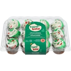 two-bite Christmas Mini Cupcakes Chocolate Pack Of 12 284 g, $1.41/100g