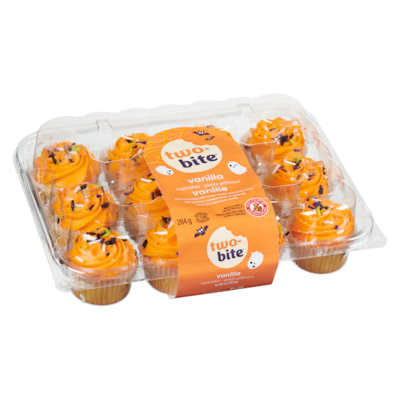 Two-Bite® Halloween Vanilla Cupcakes