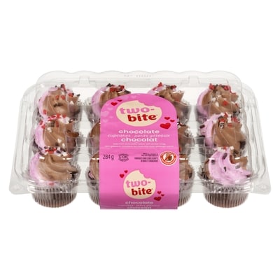 two-bite Chocolate Cupcakes - Valentines 284 g, $2.11/100g