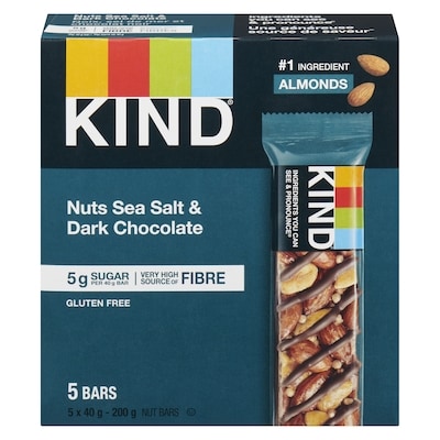 Kind Nuts, Sea Salt & Dark Chocolate Bar 200 g, $4.50/100g