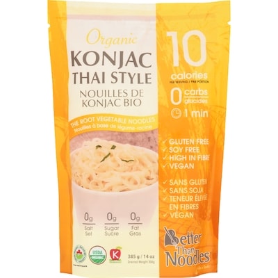 Better Than Pasta Organic Konjac Thai Style Noodles 385 g, $1.43/100g