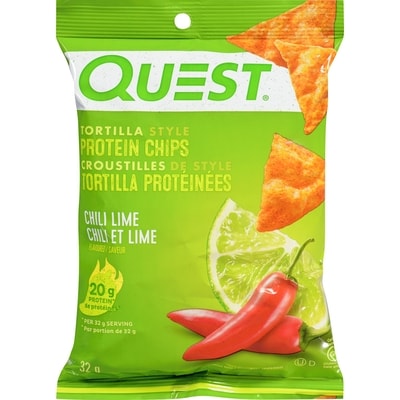 Quest Chili Lime Flavoured Tortilla Style Protein Chips 32 g, $12.47/100g