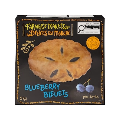 Farmer's Market Blueberry Pie 1 kg, $0.90/100g