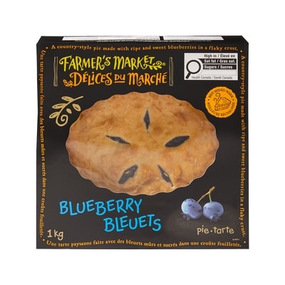 Délices du Marché Tarte aux bleuets 1 kg, 1,10 $/100g