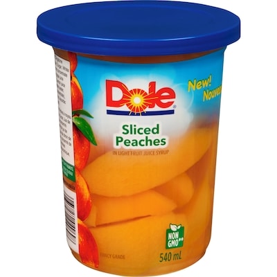 Dole In Light Fruit Juice Syrup Sliced Peaches 540 ml, $0.92/100ml