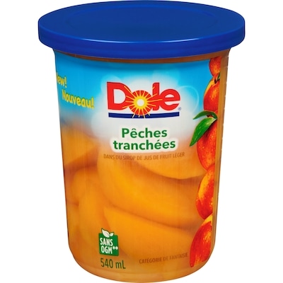Dole Dans Du Sirop De Jus De Fruit Léger Pêches Tranchées 540 ml, 0,92 $/100ml