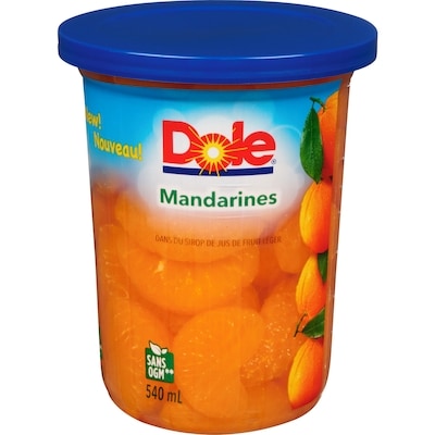 Dole Dans Du Sirop De Jus De Fruit Léger Mandarines 540 ml, 0,93 $/100ml