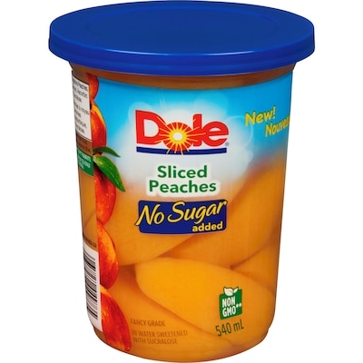 Dole No Sugar Added Sliced Peaches 540 ml, $0.92/100ml