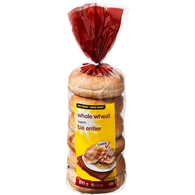 No Name Bagel Whole Wheat 510 g, $0.49/100g