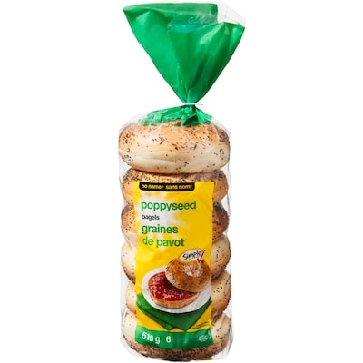 No Name Bagel Poppy Seed 510 g, $0.49/100g
