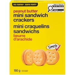 No Name Peanut Butter Mini Sandwich Crackers 180 g, $2.11/100g