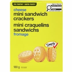 No Name Cheese Mini Sandwich Crackers 180 g, $1.38/100g