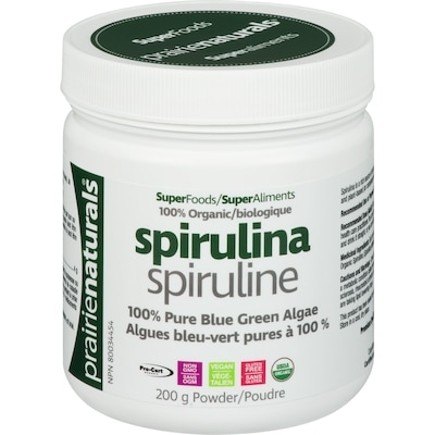 Prairienaturals Superfoods Spirulina Powder 200 g, $18.50/100g