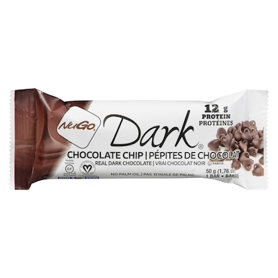 NuGo Dark Bar Chocolate Chip (Case) 12x50.0 g, $5.50/100g