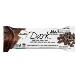 NuGo Dark Bar Chocolate Chip 50 g, $6.00/100g