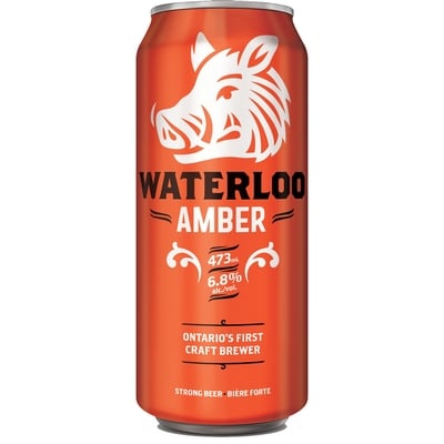 Waterloo Premium Amber (ID required at pick-up) 473 ml, $0.73/100ml