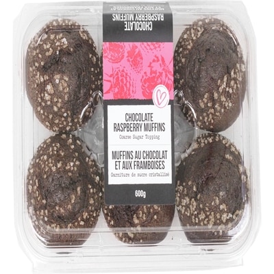 FGF Muffins au chocolat et à la framboise, emb. de 6 600 g, 1,08 $/100g