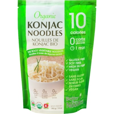 Better Than Noodles Nouilles de konjac bio Better Than Noodles 385 g, 1,56 $/100g