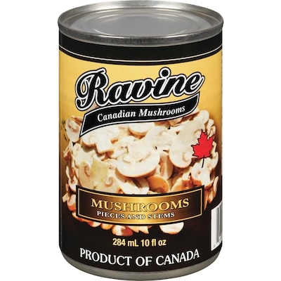Ravine Canned Mushrooms 284 ml, $0.45/100ml