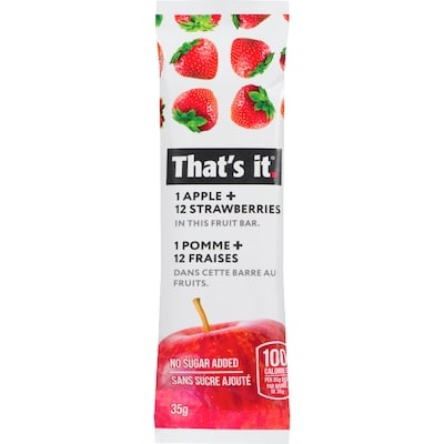 That's It That'S It Apple Strawberry Fruit Bar 35 g, $9.40/100g