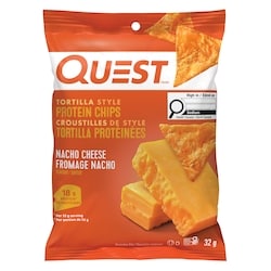 Quest croustilles de style tortilla protéinées – Saveur Fromage Nacho 32 g, 14,97 $/100g