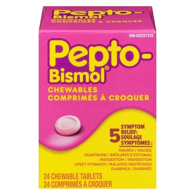 Pepto-Bismol Original Chew 24 ea, $0.46/1ea