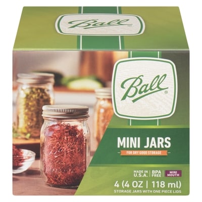Ball Mini Jars 4 ea, $3.25/1ea