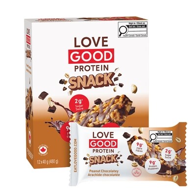 LoveGoodFats Chewy-Nutty Peanut Chocolatey (caisse) 12x40.0 g, 7,50 $/100g