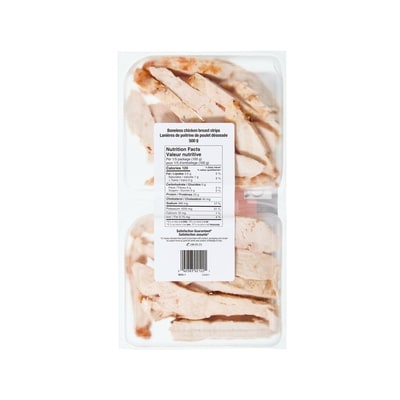 Lanières de poitrine de poulet désossée