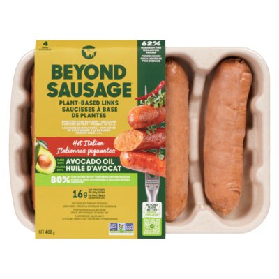 Beyond Meat Saucisses souper à base de plantes – Épicé, 4 mcx 400 g, 2,62 $/100g