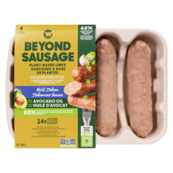 Beyond Meat Plant-Based Dinner Sausage - Mild, 4ct 400 g, $1.75/100g