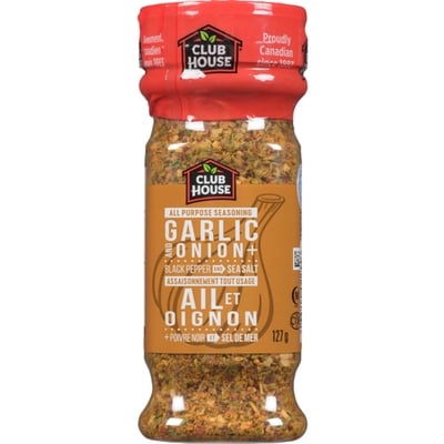 Club House All Purpose Seasoning - Garlic, Onion, Black Pepper And Sea Salt 127 g, $6.29/100g