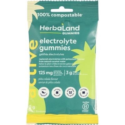 Herbaland Naturals Inc. Saveur De Piña Colada Bonbons Avec Électrolyte 50 g, 6,98 $/100g