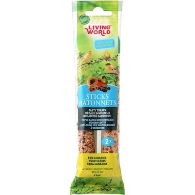 Living World Canary Treat Sticks Fruit Flavour 60 g, $6.67/100g