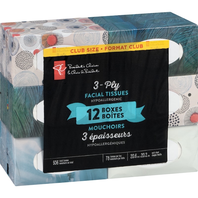 3-Ply Hypoallergenic Facial Tissues