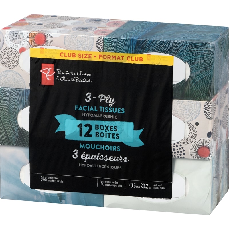 3-Ply Hypoallergenic Facial Tissues